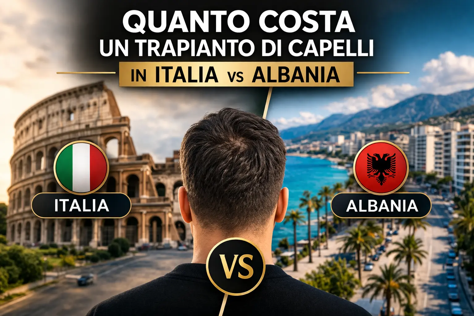 Quanto costa un trapianto di capelli in Italia vs Albania